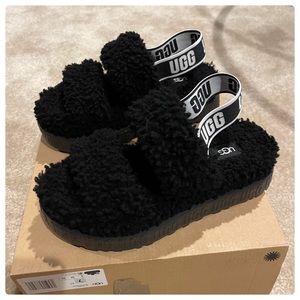 NEW WOMENS UGG OH YEAH FLUFF SLIDE